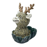 Maxbell Deer Planter Art Crafts Elk Plant Flowerpot for Living Room Entryway Outdoor 9cmx6.5cmx11.5cm