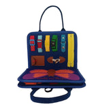 Maxbell Felt Busy Board Preschool Learning Activity Toy for Boys Girls Baby Children Blue