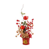 Flower Blessing Bucket 2025 Desk Artificial Potted for Porch Birthday Office