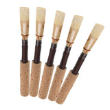 Maxbell 5pcs Oboe Reeds Cork Reed Strength Medium with Plastic Container Brown