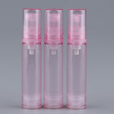 Maxbell Maxbell 3Pcs 10ml Empty Airless Pump Bottles Refillable Cosmetic Containers Pink