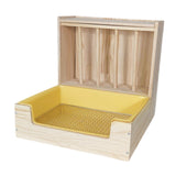 Maxbell 2 in 1 Rabbit Hay Feeder Box Hay Feeder with Litter Pan for Bunny Guinea Pig large Rack set