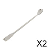Maxbell 2xDouble-end Stainless Steel Dispensing Spoon/Spade Lab  Scrapers 20cm