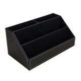 Maxbell PU Desk Organizer Phone Remote Control Holder Stationery Storage Box Black - Aladdin Shoppers