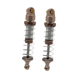 Maxbell 2 Pieces RC Shock Absorber Easy to Install RC Car Parts for 1/12 Scale H12Y+ Champagne Silver