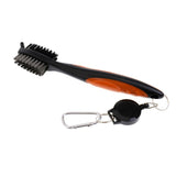 Maxbell Double Sides Golf Club Brush Groove Cleaner with Retractable String Orange - Aladdin Shoppers