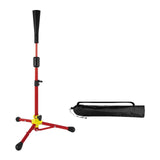 Baseball Batting Tee Adjustable Height with Bag Training Equipment Tee Stand Red