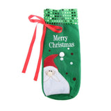 Maxbell Christmas Green Santa Wine Bottle Bag Cover Xmas Dinner Party Table Decor - Aladdin Shoppers