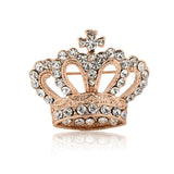 Maxbell Boho Victoria King Queen Crown Crystal Brooch Pin Gold Wedding Xmas