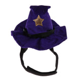 Maxbell Maxbell Magic Funny Halloween Pet Cat Small Dog Hat with Star Costume Pet Supplies Purple