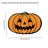 Maxbell Halloween Pumpkin Floor Mat Modern Indoor Door Mat for Porch Hallway Holiday 60cmx90cm