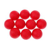 Maxbell 10 Pieces PU Foam Sponge Golf Training Soft Balls Golf Practice Balls Red - Aladdin Shoppers