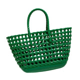 Maxbell Womens Woven Tote Bag Lightweight Summer Beach Handbag for Vacation Shopping Green