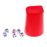 Maxbell Rhombus Dice Cup with 6Pcs Dices for KTV Bar Pub Casino Game -Red - Aladdin Shoppers