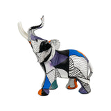 Maxbell Maxbell Modern Simple Elephant Statue Table Centerpiece for Desktop Home Decor Plaid
