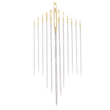 Maxbell 12Pcs/set Steel Hand Sewing Needles for Embroidery Cross Stitch Gold Eye