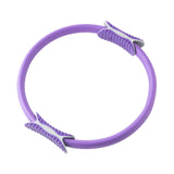 Pilates Ring Circle Portable Non Slip Women Fitness Ring for Waist Legs Arms Purple
