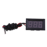 Maxbell 2x LED DC12V Digital Thermometer Mini Temperature Probe -50-110 Celsius Red
