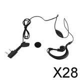 Maxbell 28x2-pin K Type Hanging Earphone with Microphone for Baofeng Walkie Talkie