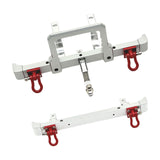 Maxbell 2 Pieces 1/12 RC Front Rear Bumper Upgrade Part for MN82 LC79 RC Crawler DIY silver