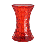 Maxbell Accent Stool Shoe Changing Contemporary Home Decoration Stepstool Side Table Red