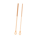 Maxbell 2 Pieces Silicone Straw Cleaner Brushes Reusable for Drinking Straw Keyboard Orange