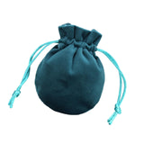 Maxbell Drawstring Bag Velvet Gift Bag Rings Jewelry Pouch Blue 7.5x9.5cm