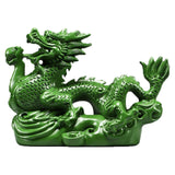 Maxbell Wooden Carved Chinese Dragon Figurine 12cm Spring Festival for Desktop Decor Style D