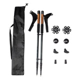 Maxbell 2Pcs Mountain Trekking Poles Telescopic Stick for Backpackers Hikers Walking Black