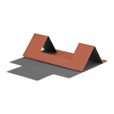Maxbell Portable PU Laptop Folding Stand for Traveling 5kg Load Bearing Space Saving Brown
