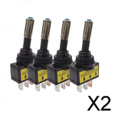 Maxbell 2x4Pcs 12V 20A Car Auto Red LED Light Toggle Rocker Switch 3Pin SPST ON/OFF