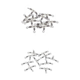 Maxbell 20pcs 3 Way Swivel Luminous Rolling Barrel T shape Swivel Connector 3cm 2cm