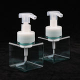 Maxbell Maxbell 2Pcs 250ml Square Foam Lotion Pump Bottle Dispenser Vials Jar Clear Blue