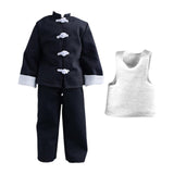Maxbell 3Pcs 1/12 Scale Coat and Pants Vest Costume for 6 inch Figures Body Dress up Wide Leg Pants Set
