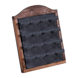 Maxbell Jewelry Display Rack Dangle Earrings Tabletop Earring Holder Stand Organizer Deep Brown Gray