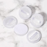 Maxbell Maxbell 5Pcs Cotton Makeup Powder Puff with Strap Blush Loose Powder Blending Puff White