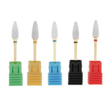 Maxbell Maxbell 5pcs Manicure Nail Art Files Drill Bits Set Ceramic Grinding Polishing Head