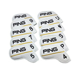 Maxbell 10Pcs Golf Club Head Covers Dustproof Shockproof Accessory Protection Sleeve White