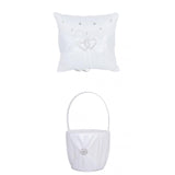 Maxbell Double Heart Crystal White Ring Bearer Pillow 4