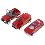 3 Pieces Mini Die-Cast Alloy Fire Engine Cars Model Kids Toy Set Fire Engine