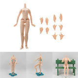 19-Joints Nude Body Parts & 5 Pairs Joints Movable Hand Set for Blythe Dolls