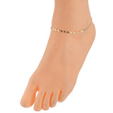 Women Girl Gold Plated Alloy Adjustable Ankle Chain Simple Anklet Bracelet