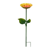 Maxbell Heavy Duty Bird Bath Bowl with Metal Stake Stand for Lawn Yard Garden Gold Brown