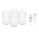 8xHollywood Style LED Vanity Mirror Lights for Makeup  10 Bulbs White light