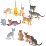 Maxbell 24pcs Plastic Animals Kitten Cats & Rats Mouse Model Figure Kids Party Favor Toy