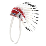 Maxbell Native American Indian Headdress Costume Accessories for Masquerade Carnival White