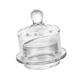 Maxbell Glass Butter Dish with Lid Compact Holder Tray for Candy Desserts Countertop