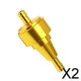 Maxbell 2xUniversal Aluminum Motorcycle Dirt Bike Inline Fuel Oil Filter 6mm Gold