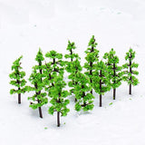 Maxbell 100 Model Green Fir Tree + 16pcs Model Pine Tree Train Set Trunk Landscape Scene
