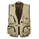Maxbell Maxbell Multi Pocket Fishing Mesh Vest Outdoor Hunting Travel Jacket 5XL Khaki